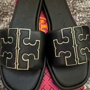 Tory Burch Double T sport slide